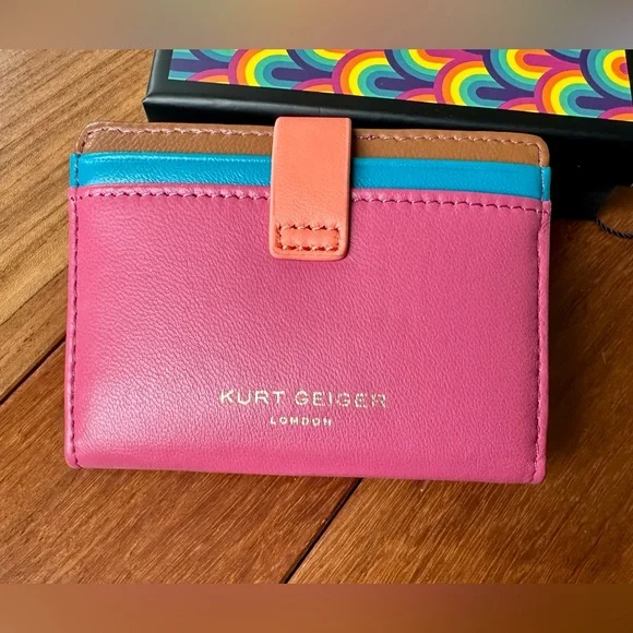 Kurt Geiger London Kensington Leather card holder in multi-colors - Picture 4 of 8